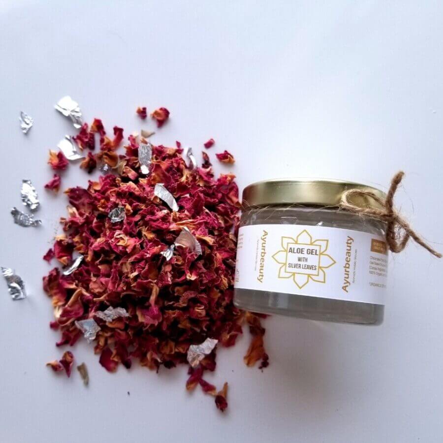 ALOE VERA GEL WITH SILVER LEAVES